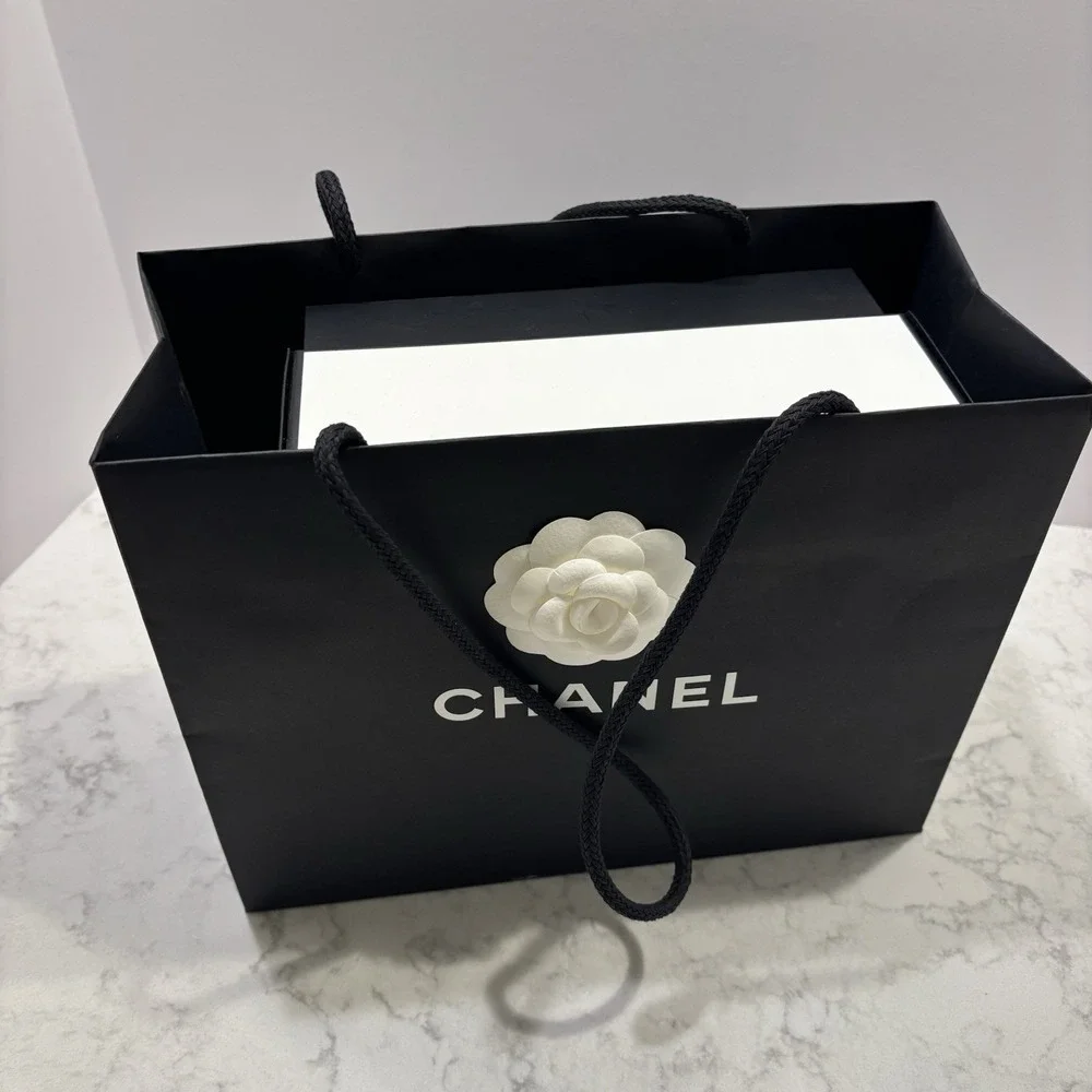 Chanel‎ Black Leather Beaded CC Logo Block Heel Mule Sandals 36.5 Made in Italy